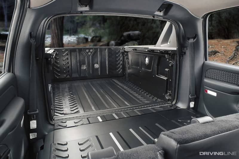 Ranchero EV Pickup Truck Ranchero Bed Patent Reveals Recessed Cab Wall 1000130440