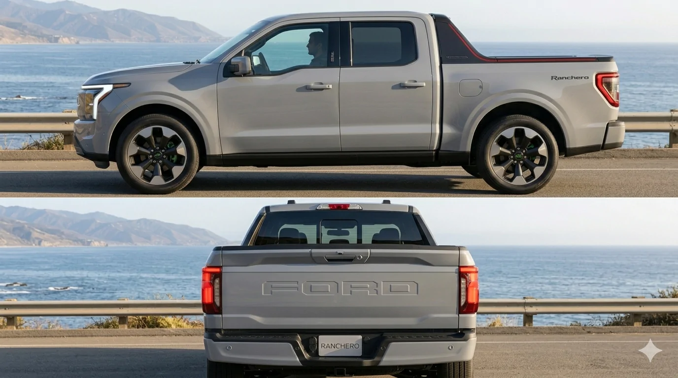 Ranchero EV Pickup Truck First Sight!! $30k midsize EV pickup Ranchero prototype spied 📸 1781212714888