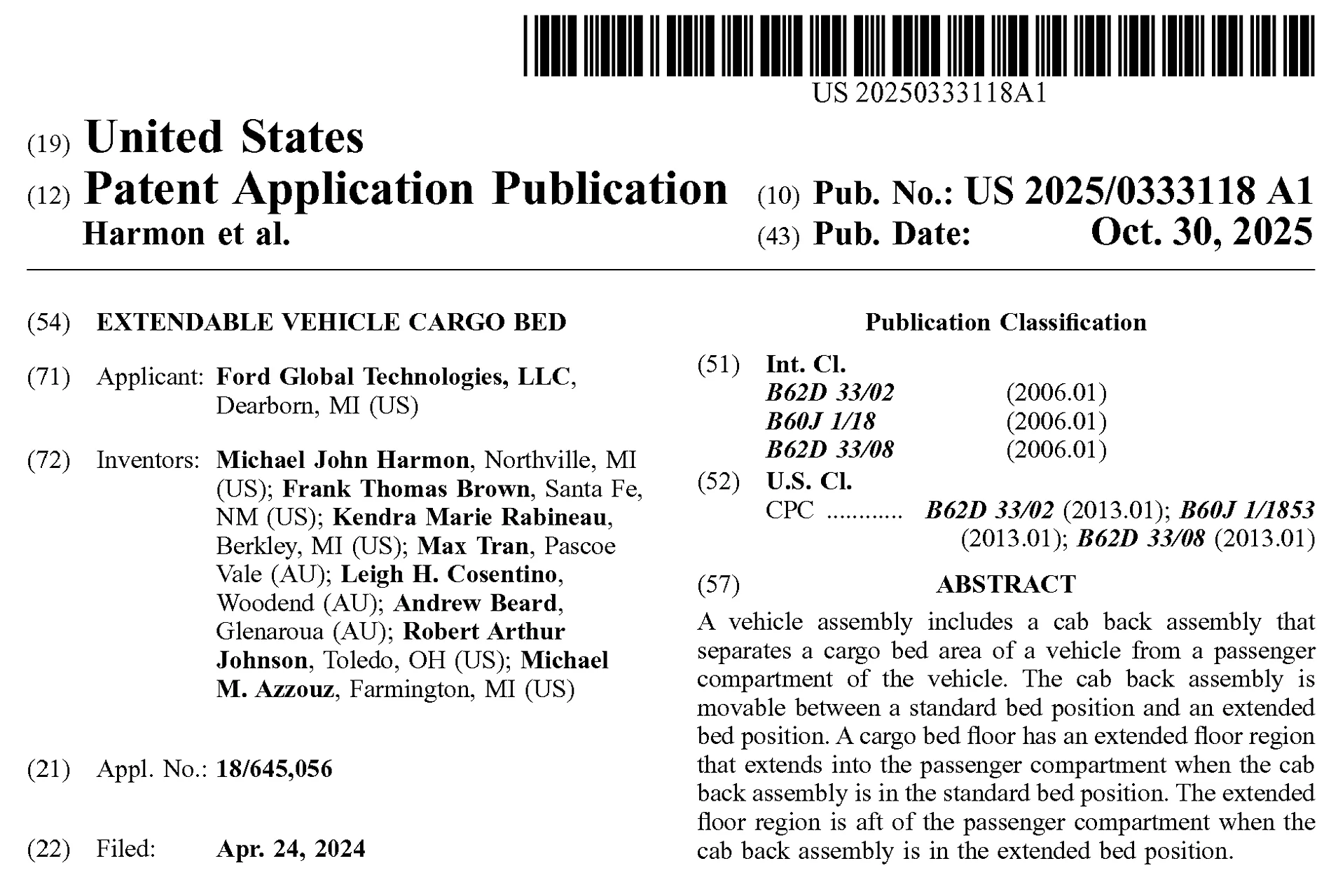 Ranchero EV Pickup Truck Fathom - Possible Midgate Patent - US 2025/0333118 A1 1790202963014-b3