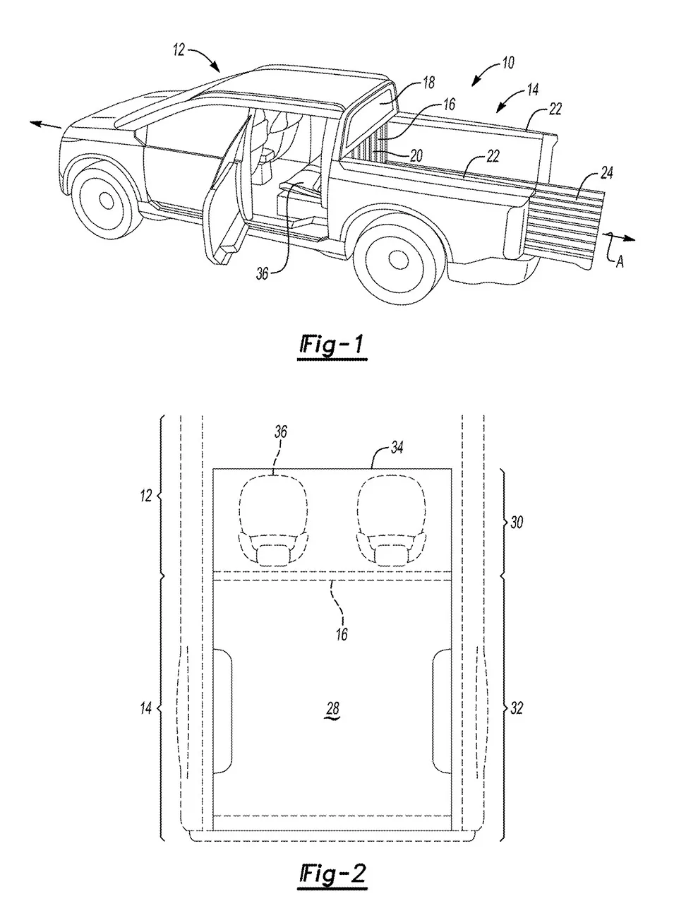 Ranchero EV Pickup Truck Ranchero EV pickup design & passthrough potential preview in patent images anchero EV pickup design & passthrough 6