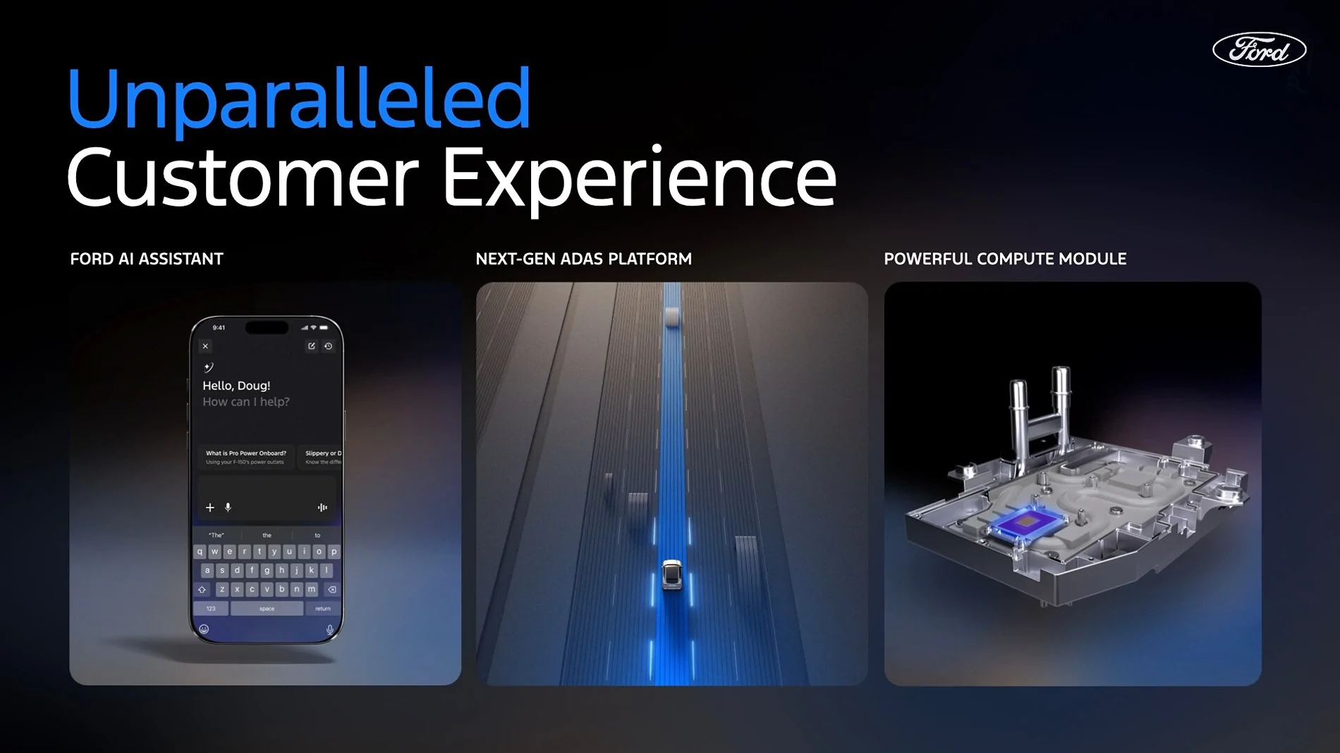 Ranchero EV Pickup Truck Ford Eyes-Off Driving Technology launching in 2028 on $30K EV Truck. New AI Assistant launches early 2026 Ford_20Customer_20Experienc