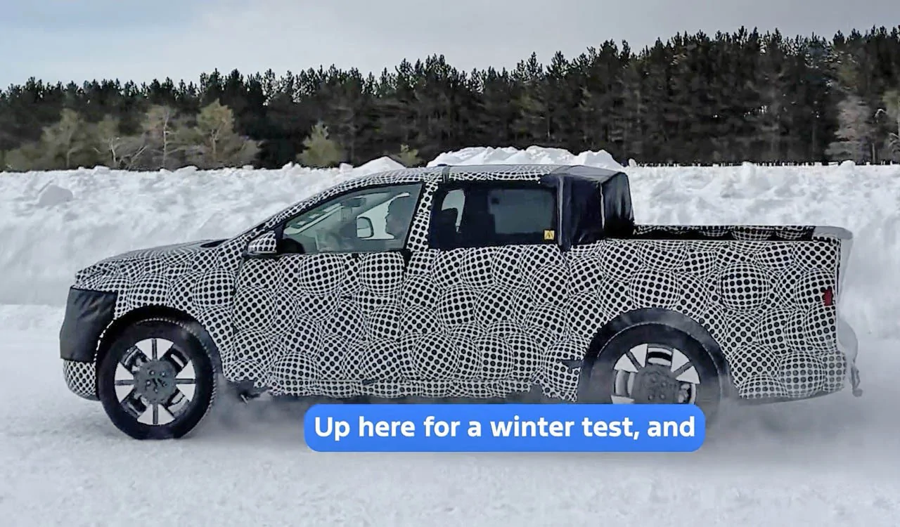 Ranchero EV Pickup Truck New videos revealed shows wheels, assembly, snow track testing, less camo Ford_Ranchero_Ford-Closeup_5