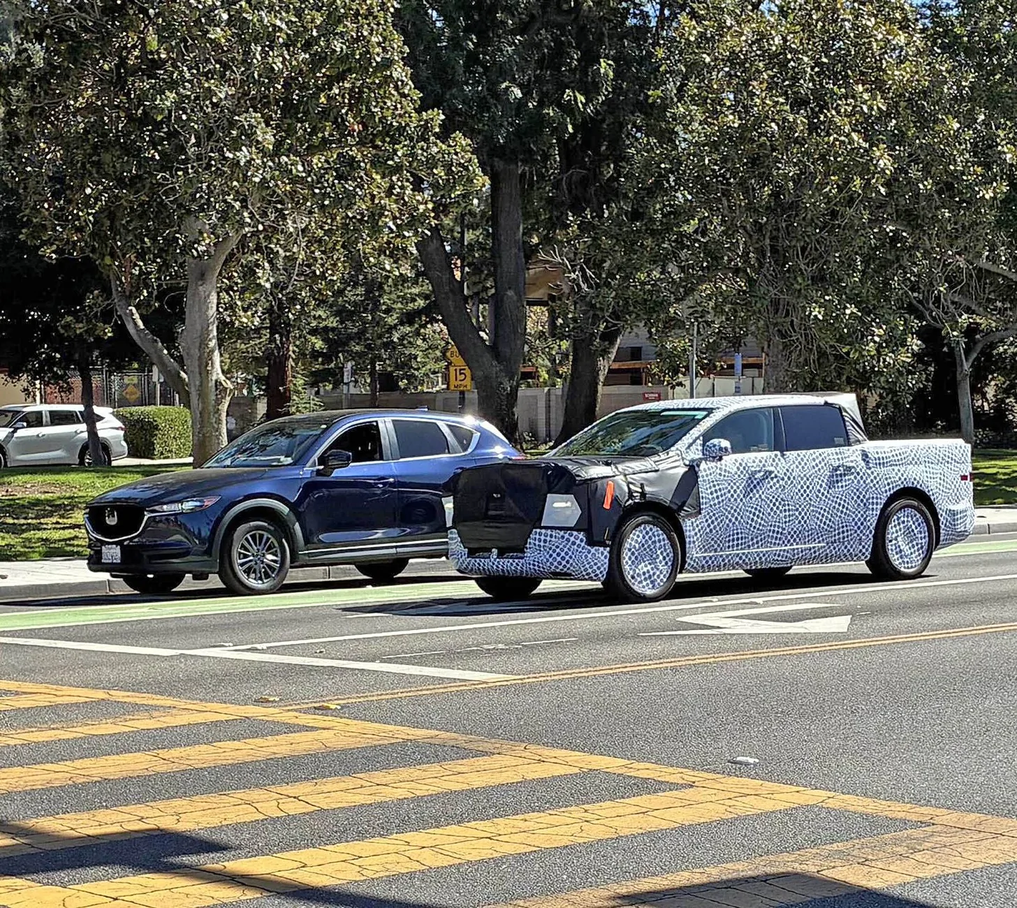 Ranchero EV Pickup Truck Fathom vs. CX-5 Size Comparison - public sighting photo oz4b5wpkwzsh1