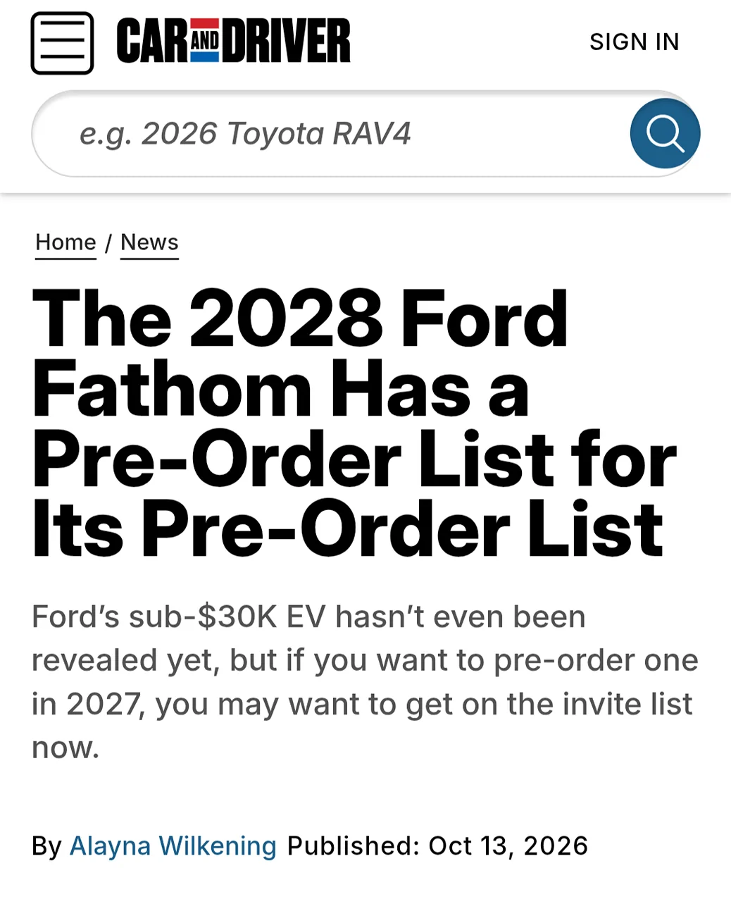 Ranchero EV Pickup Truck Pre-pre-order list? Screenshot_20261013-184142