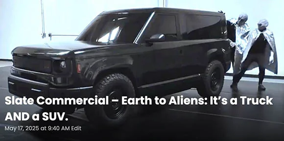 Ranchero EV Pickup Truck SLATE Truck Revealed as Modular SUV & Pickup - News & Info slate-truck-suv-gloss-black-wrap-580-jpg