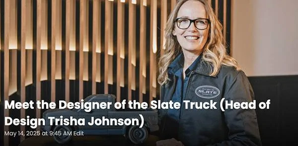 Ranchero EV Pickup Truck SLATE Truck Revealed as Modular SUV & Pickup - News & Info te-truck-head-of-design-trisha-johnson-jpg-jpg-jpg