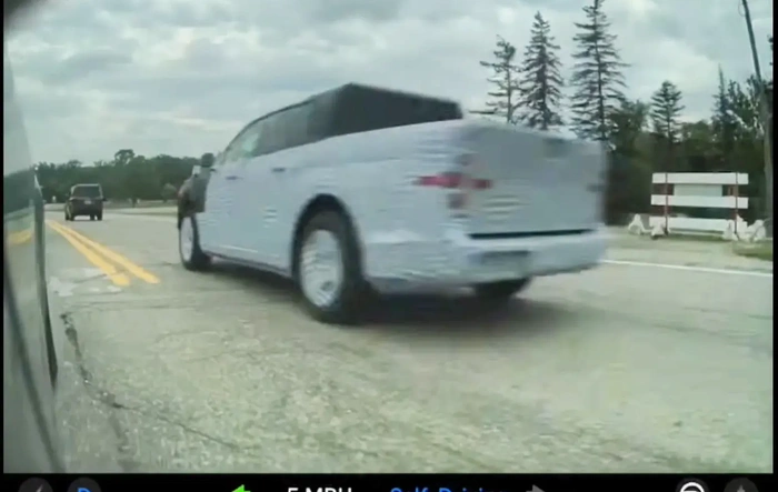 Fathom sighting in Maverick / Mach-E drive by video